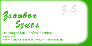 zsombor szuts business card